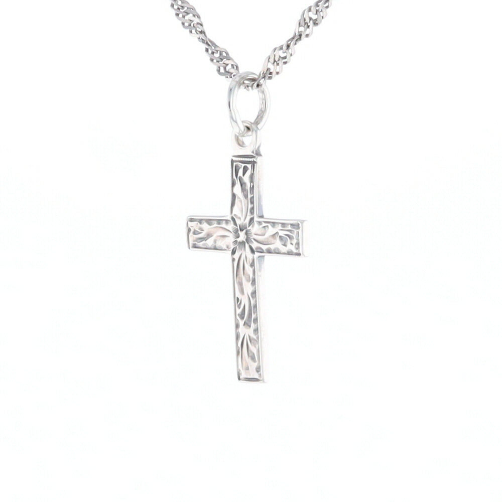 Floral Vine Cross Pendant