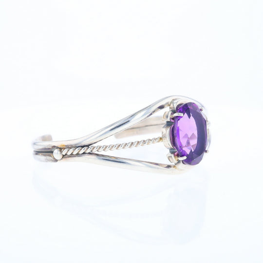 Twisted Amethyst Cuff Bracelet