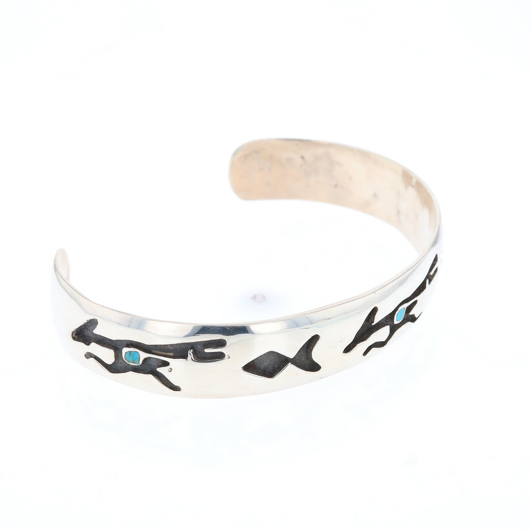 Road Runner and Arrowhead Sterling Silver Cuff