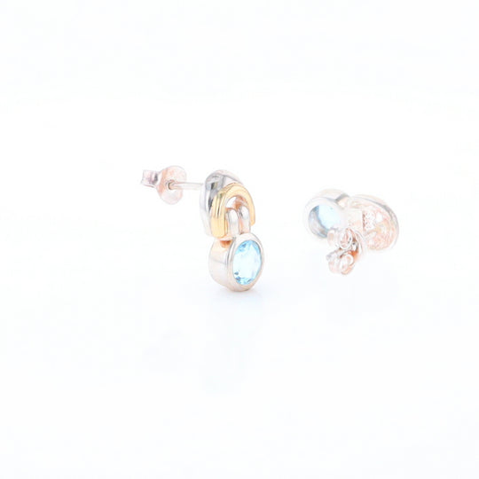 Blue Topaz Stud Earrings