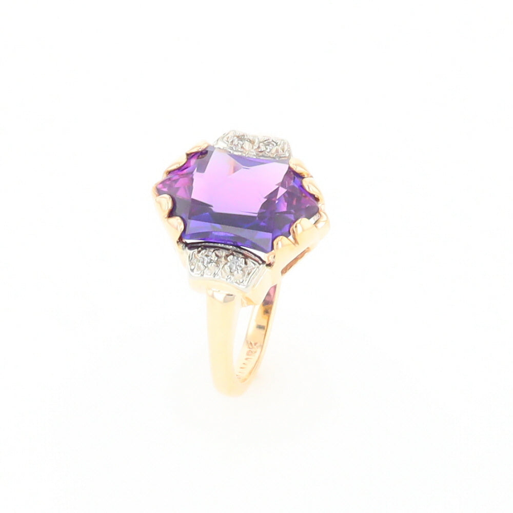 Vintage Hexagon Sapphire Ring