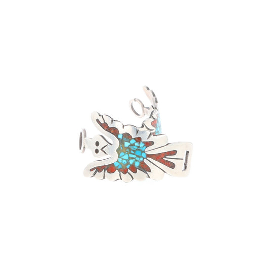 Crushed Turquoise and Coral Thunderbird Watch Tips