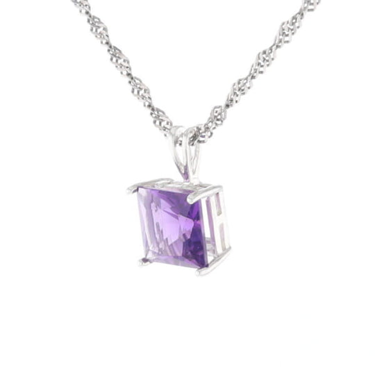 Amethyst Solitaire Pendant