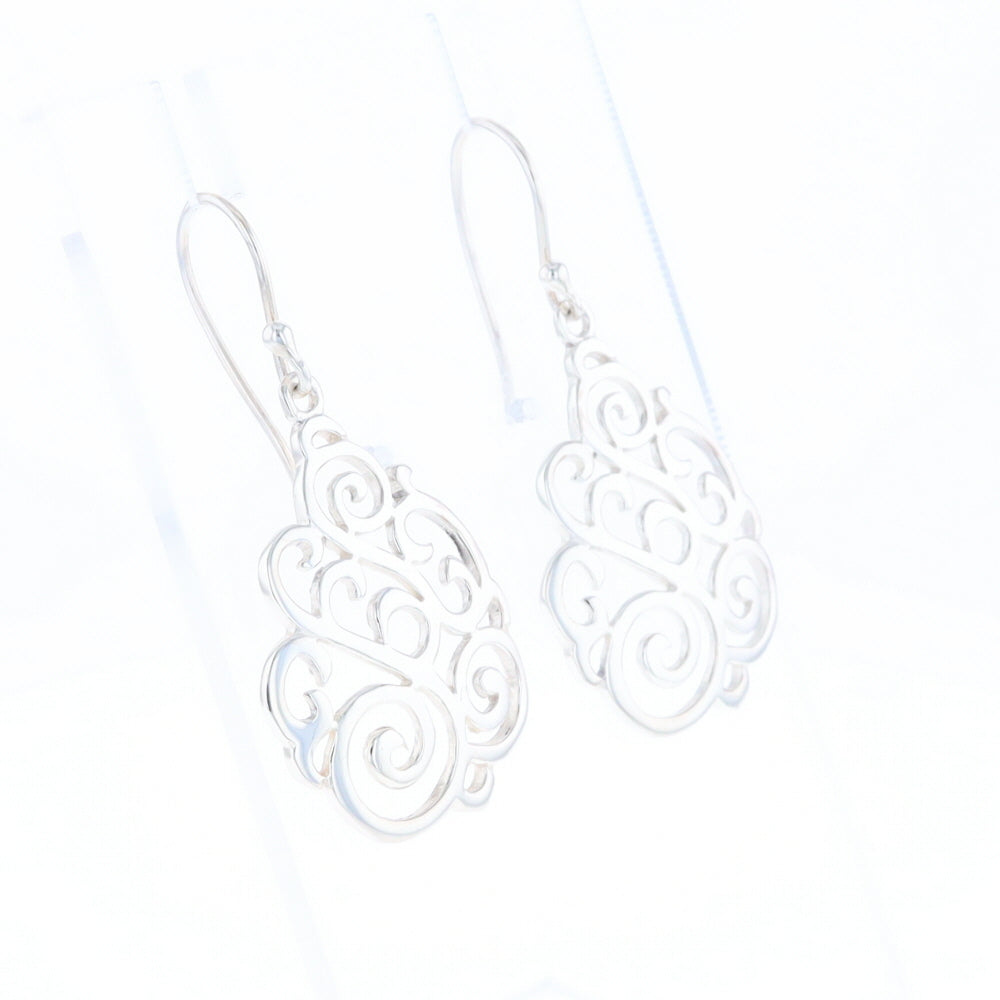 Drop Dangle Swirl Fishhook Earrings