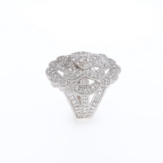 Floral Filigree Design Diamond Ring