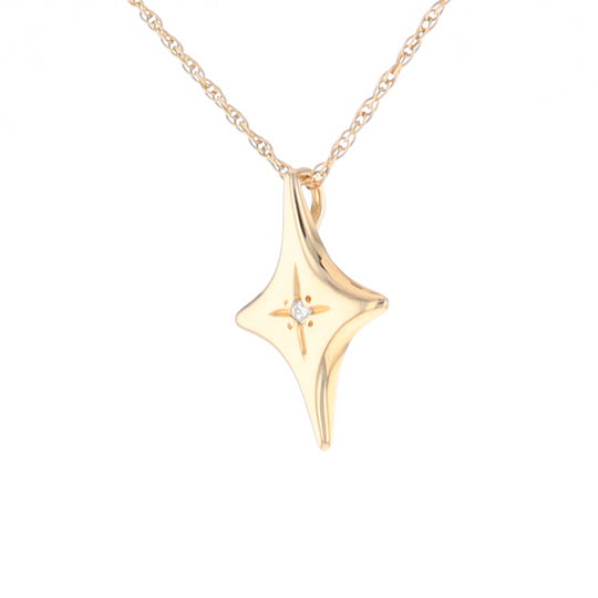 North Star Pendant Diamond Solitaire