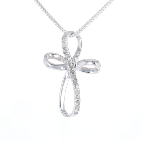 Open Loop Cross Necklace