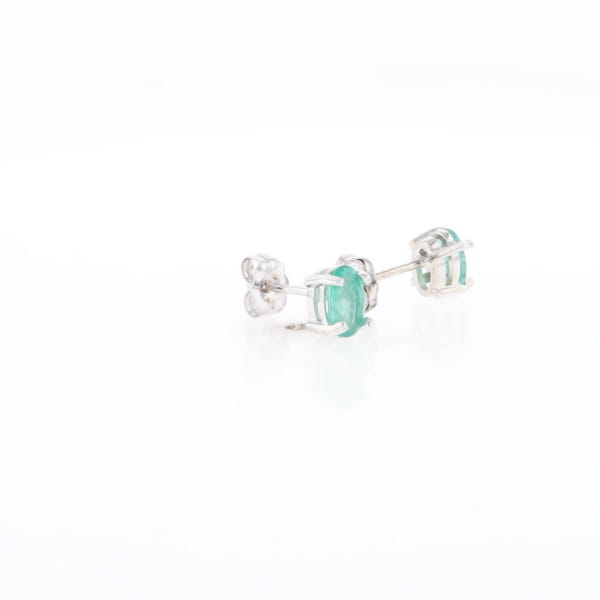 Oval Emerald Stud Earrings