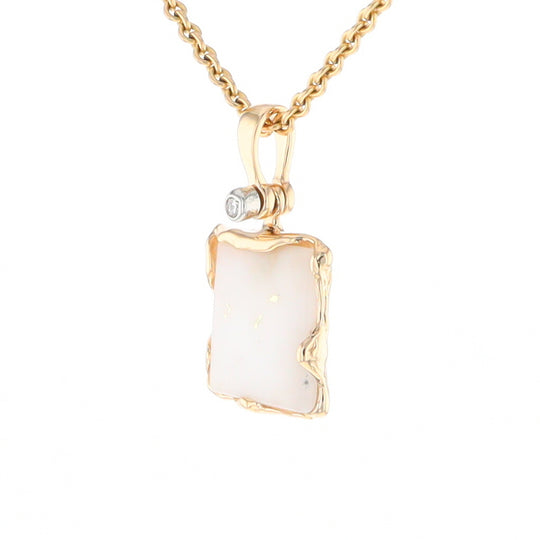 Gold Quartz Freeform Pendant (G2)