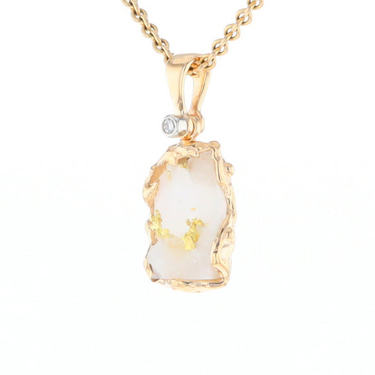 Rough Gold Quartz Freeform pendant