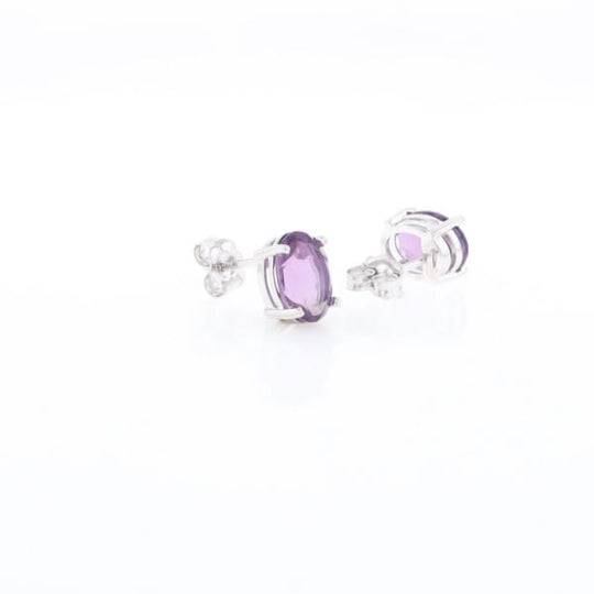 Amethyst Stud Earrings