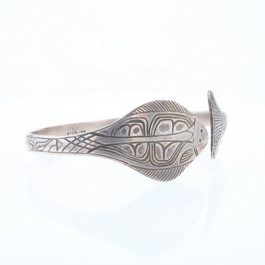 Halibut Fish Engraved Cuff Bracelet