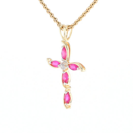 Marquise Ruby Cross