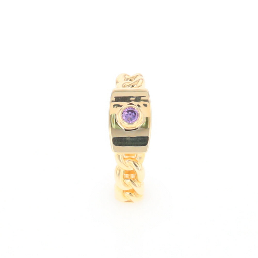 Amethyst Chain Design Ring