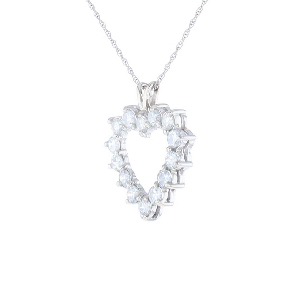 Open Heart Diamond Pendant