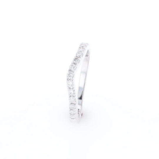 Diamond Contour Wedding Band