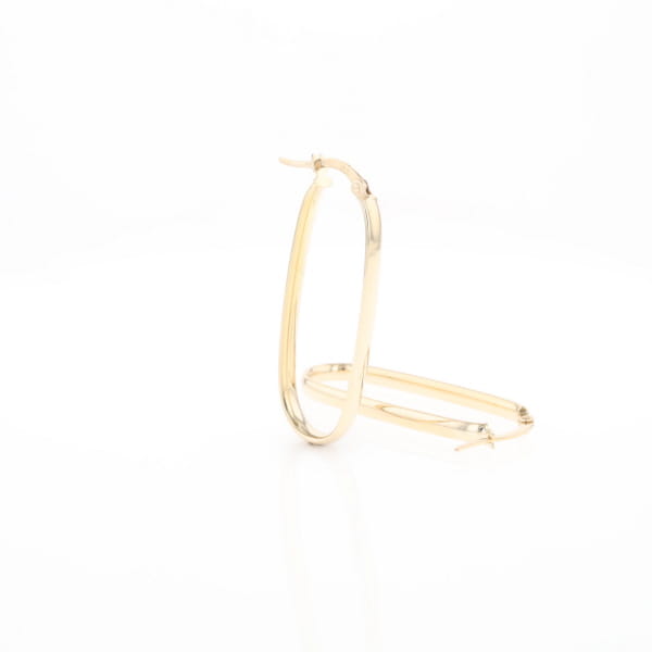 Flat Saddleback Hoop Earrings