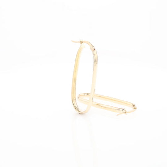 Flat Saddleback Hoop Earrings