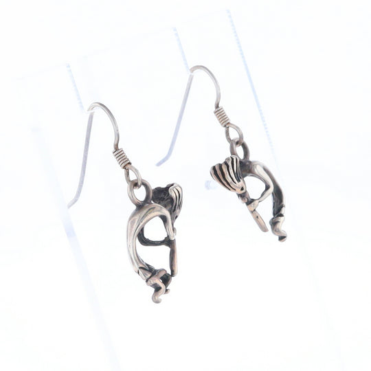 Silver Kokopelli Dangle Earrings