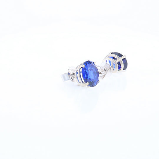 Imitation Sapphire Stud Earrings