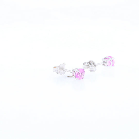 Pink Sapphire Stud Earrings