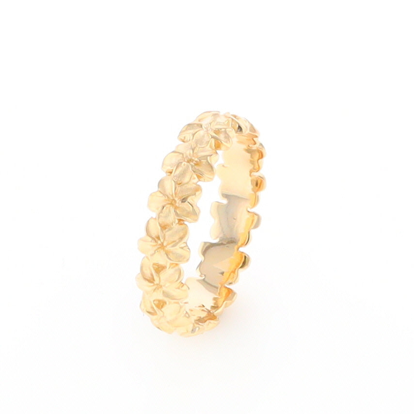 Gold Flower Eternity Ring