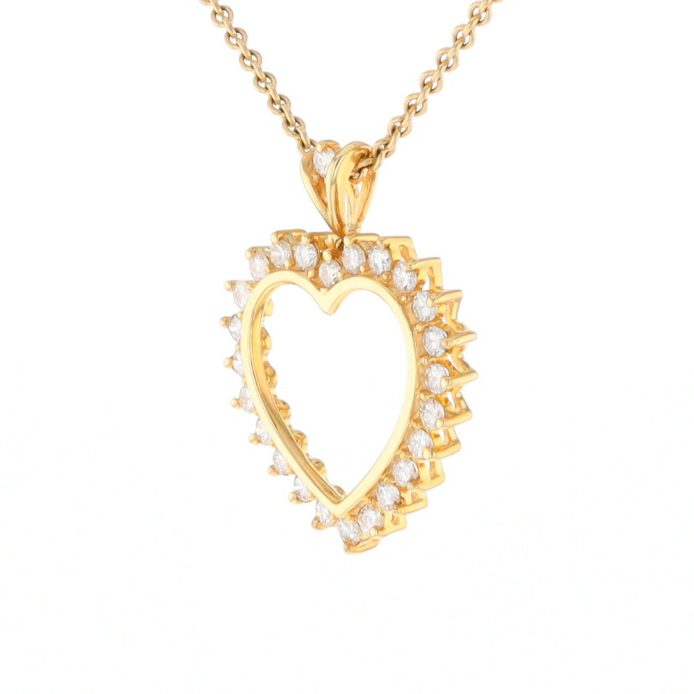 Diamond Halo Heart Pendant