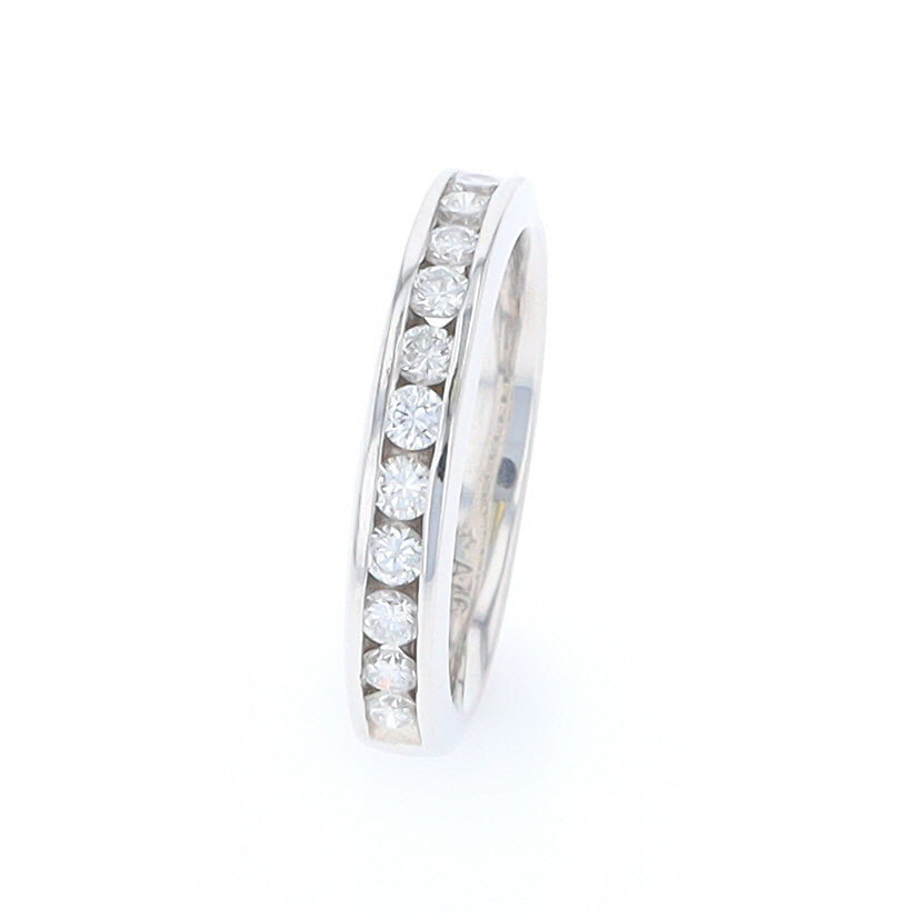 Platinum Channel Set Diamond Wedding Band