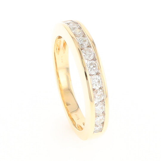 Channel Set Diamond Wedding Band in 14K Gold