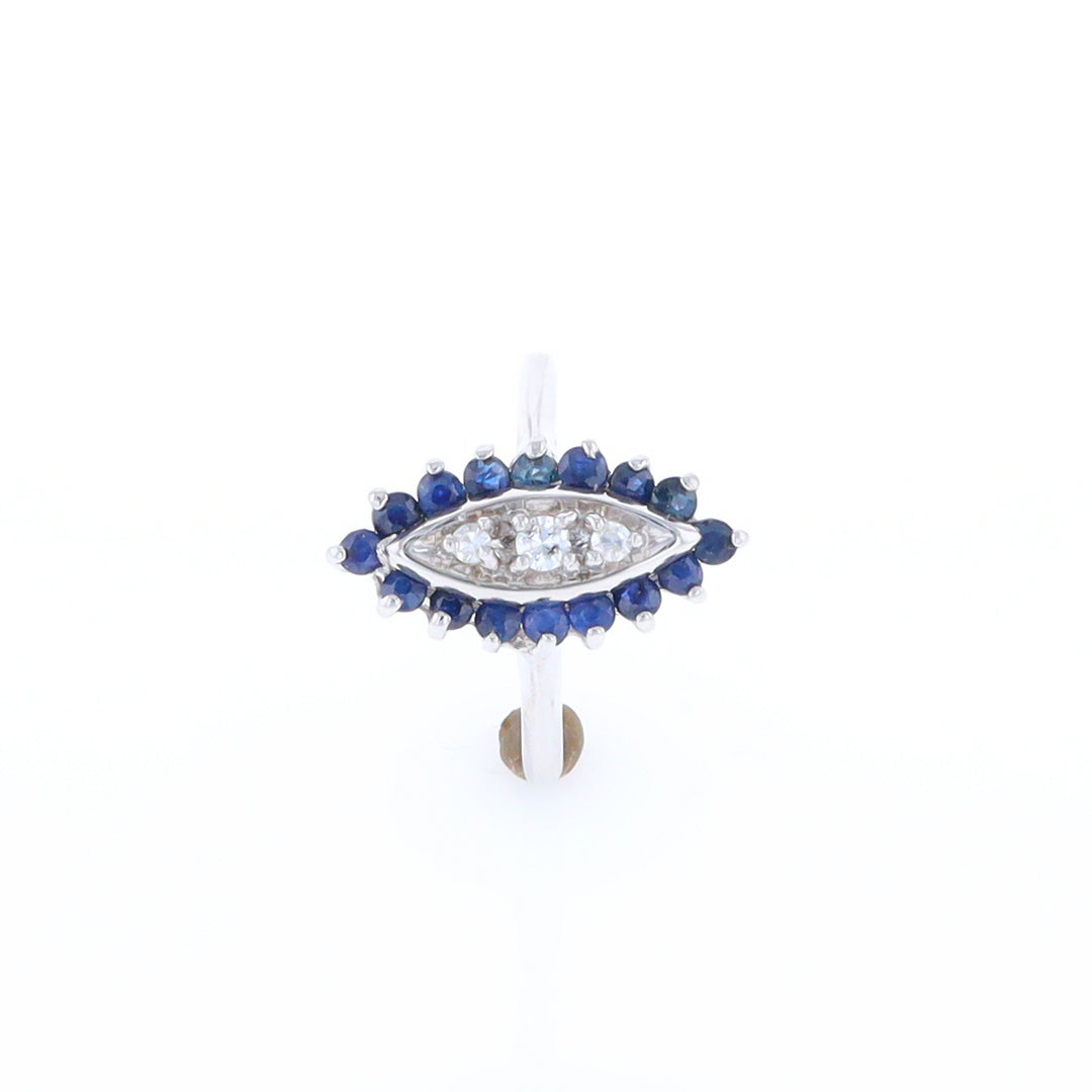 Marquise Cluster Sapphire Ring