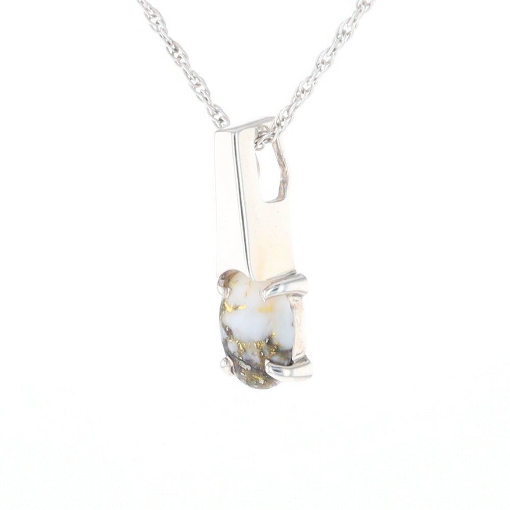 Gold Quartz Cabochon Pendant