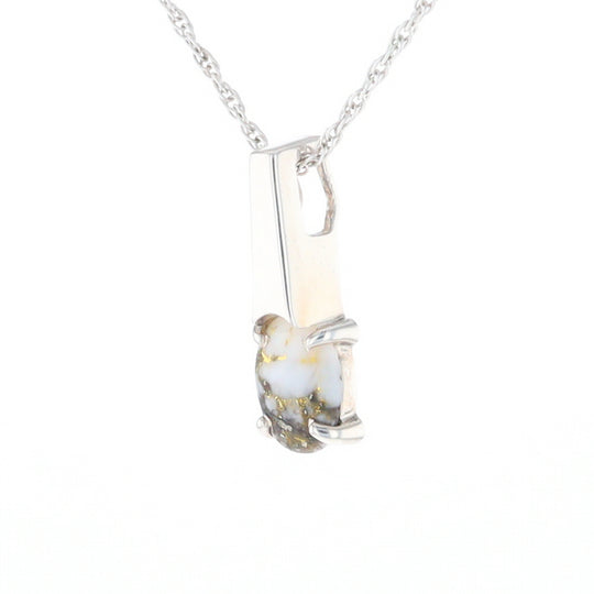 Gold Quartz Cabochon Pendant