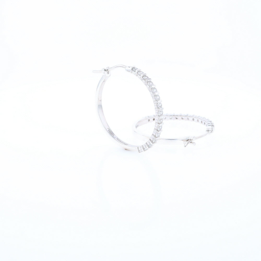 Cubic Zirconia Hoop Earrings