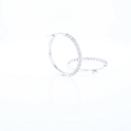 Cubic Zirconia Hoop Earrings