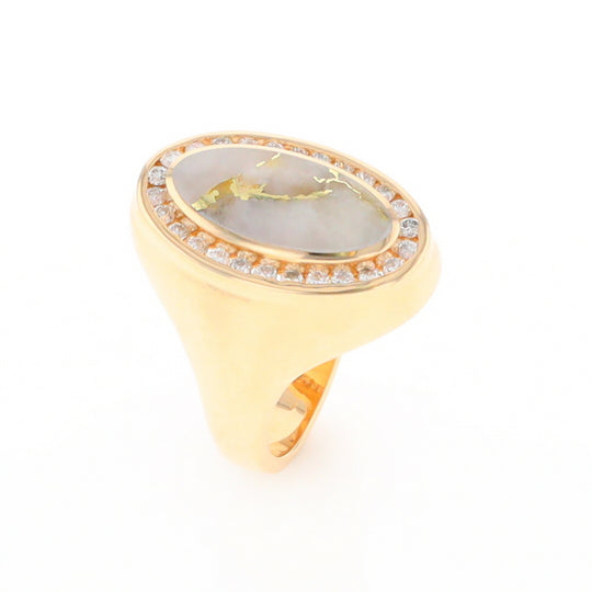 Gold Quartz Ring Lady’s