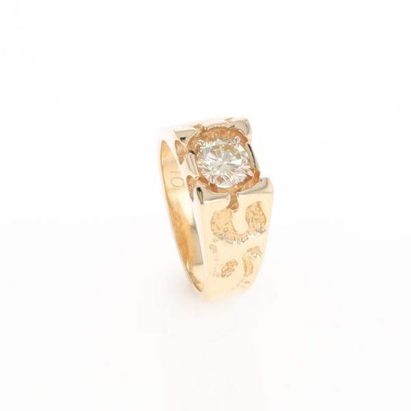 Men's Faux Nugget Style Diamond Ring