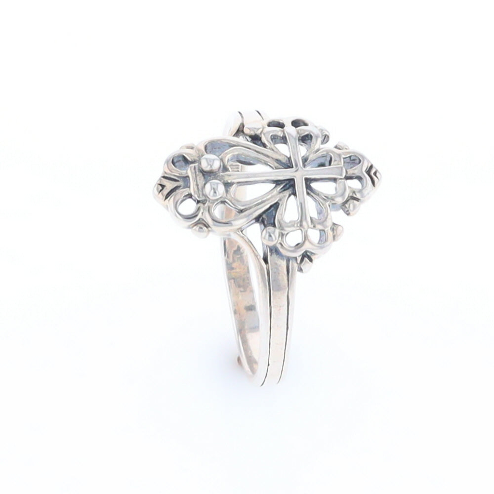 Openwork Cross Ring