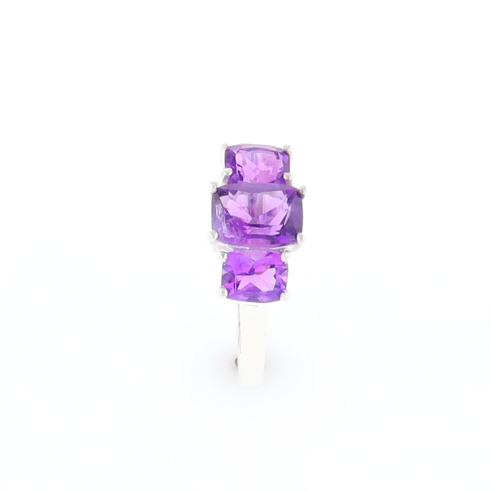 3-Stone Amethyst Ring