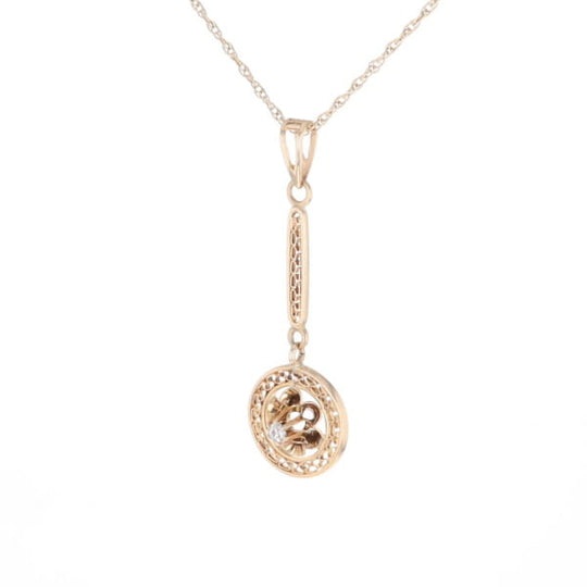 Buttercup Filigree Vintage Pendant
