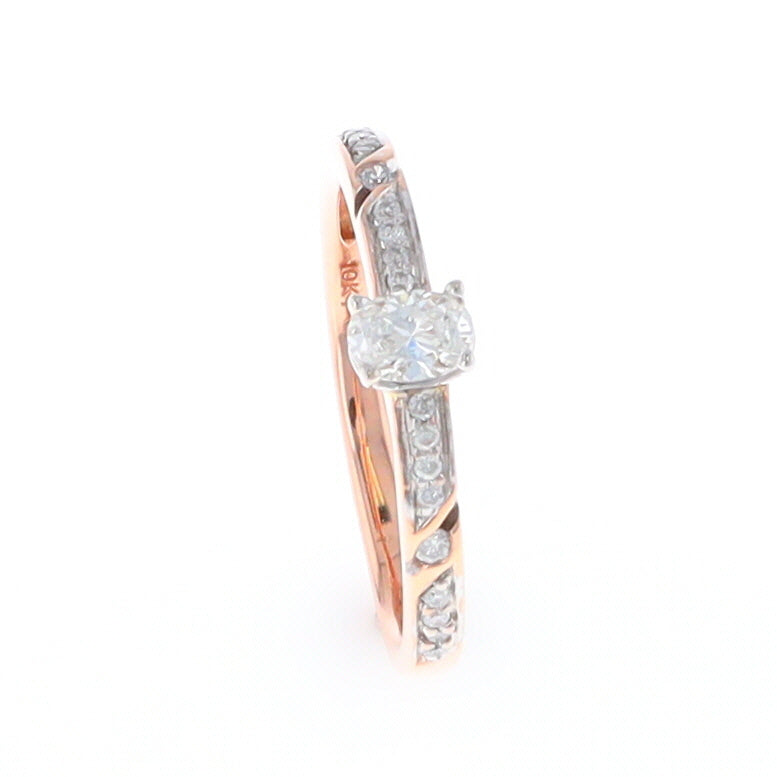 Rose Gold Oval Diamond Engagement Ring