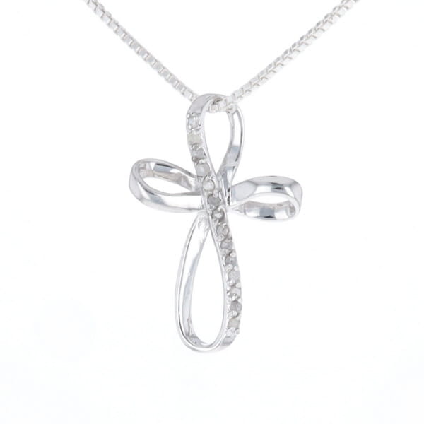 Open Loop Cross Necklace