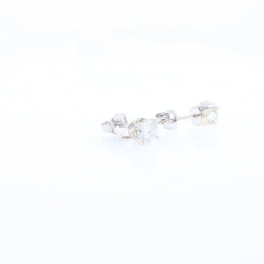 Moissanite Solitaire Stud Earrings