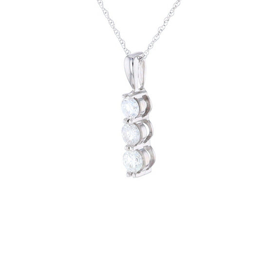 Three Diamond Drop Pendant