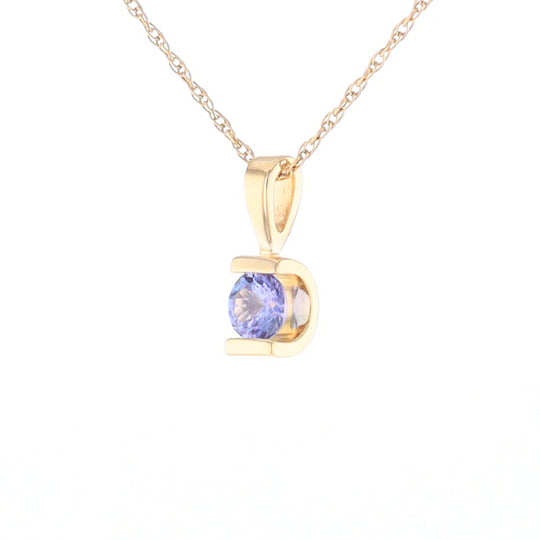 Solitaire Tanzanite Pendant