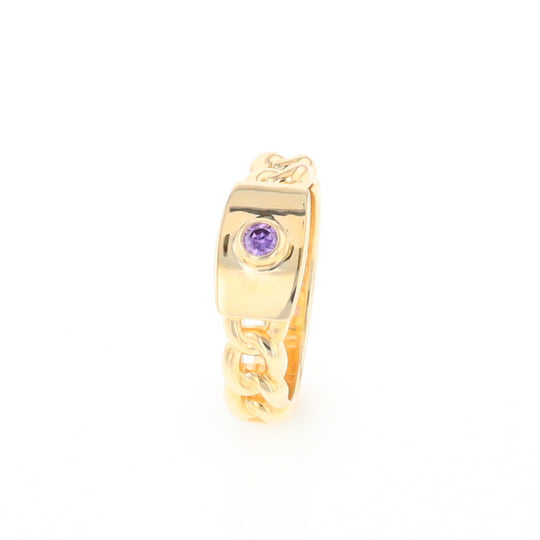 Amethyst Chain Design Ring