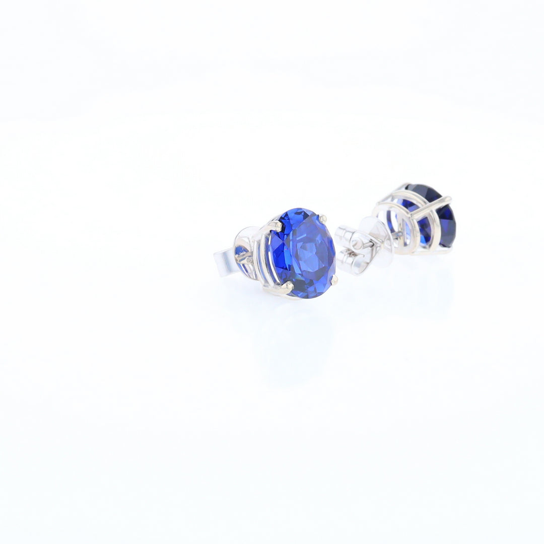 Imitation Sapphire Stud Earrings