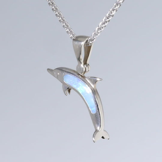 Opal Pendant Inlaid Sea Life Dolphin