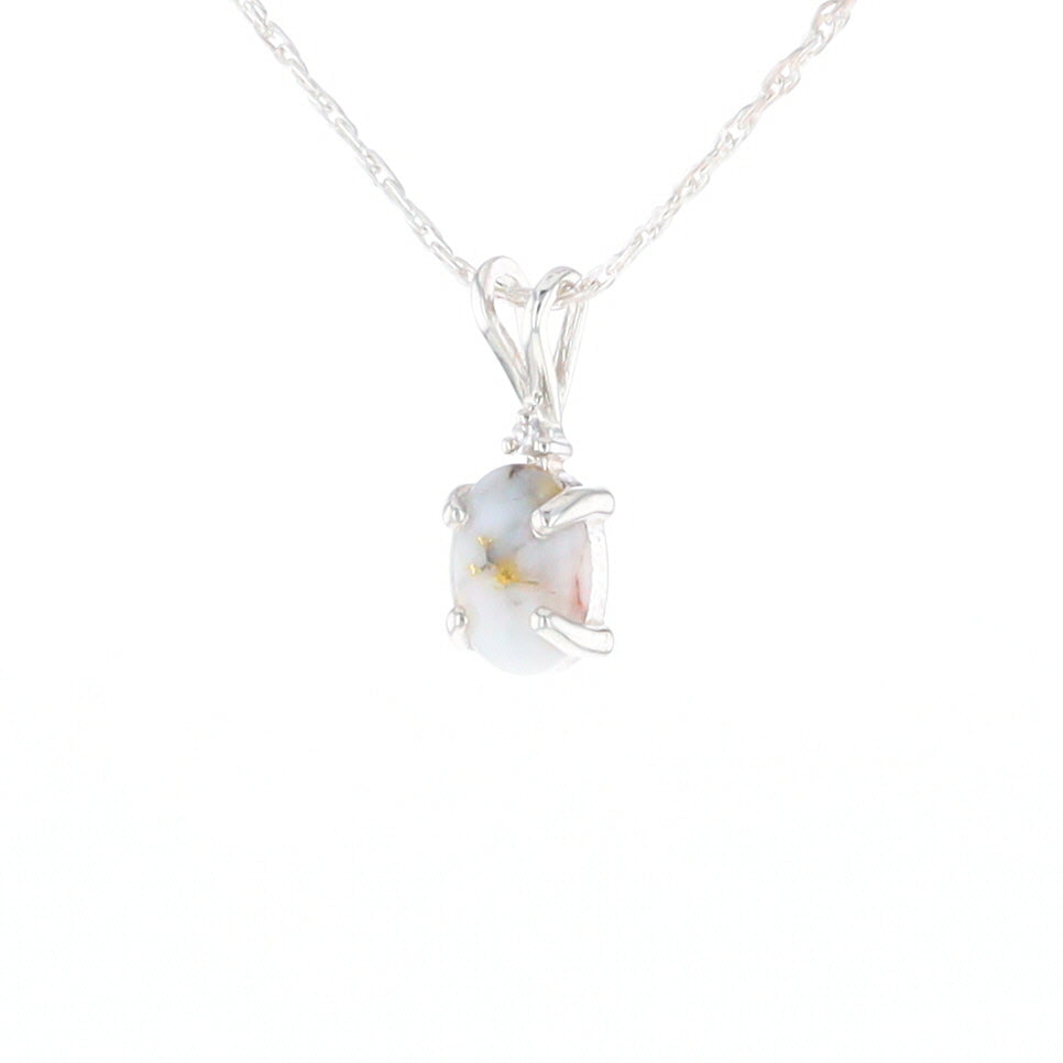 Gold Quartz Cabochon Necklace