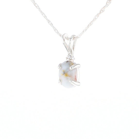 Gold Quartz Cabochon Necklace