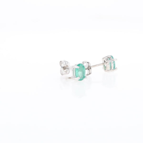 Oval Emerald Stud Earrings